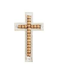 Gold Beaded Cross Sitter Small from Designs by Dennis, florist in Kingfisher, OK