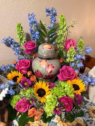 Urn Tribute from Designs by Dennis, florist in Kingfisher, OK